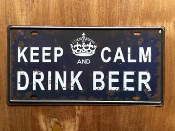 Keep Calm And Drink Beer wandbord (Old Look) beschikbaar voor biedingen