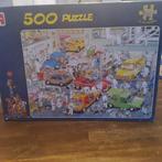 Jan van Haasteren, in de autospuiterij, 500 stukjes, Ophalen of Verzenden, 500 t/m 1500 stukjes, Zo goed als nieuw, Legpuzzel