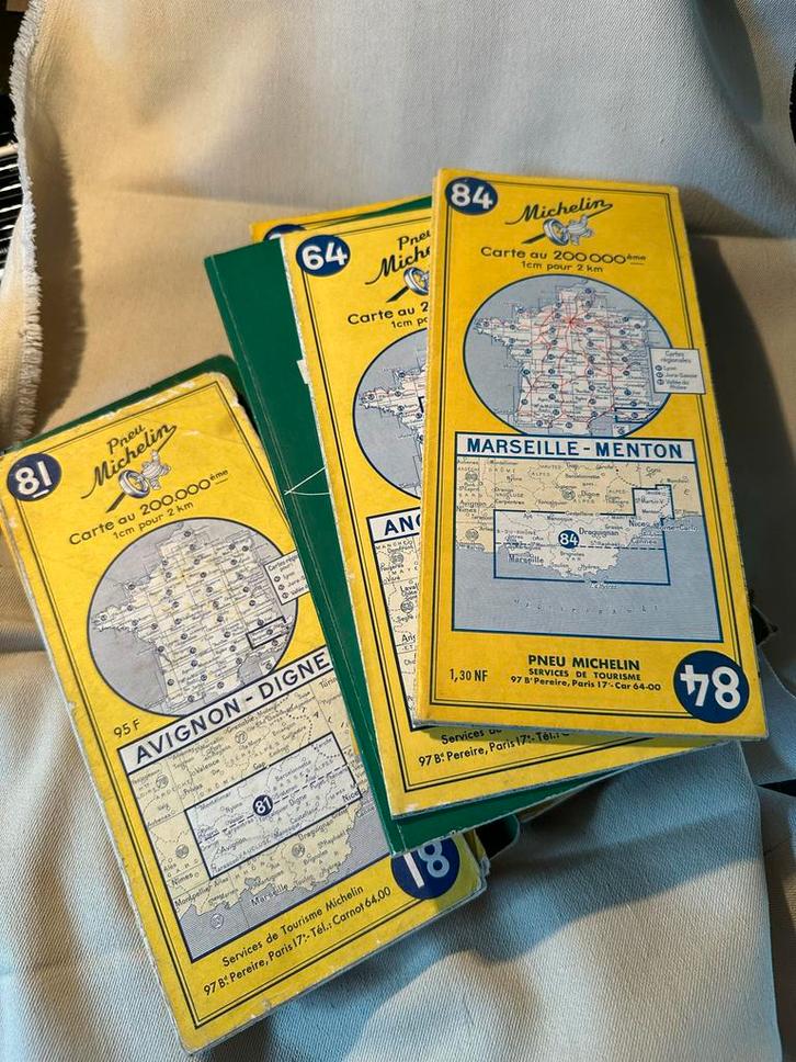 Michelin Kaarten & Gidsen '50-'70, Boeken, Atlassen en Landkaarten, Gelezen, Landkaart, Frankrijk, 1800 tot 2000, Ophalen of Verzenden