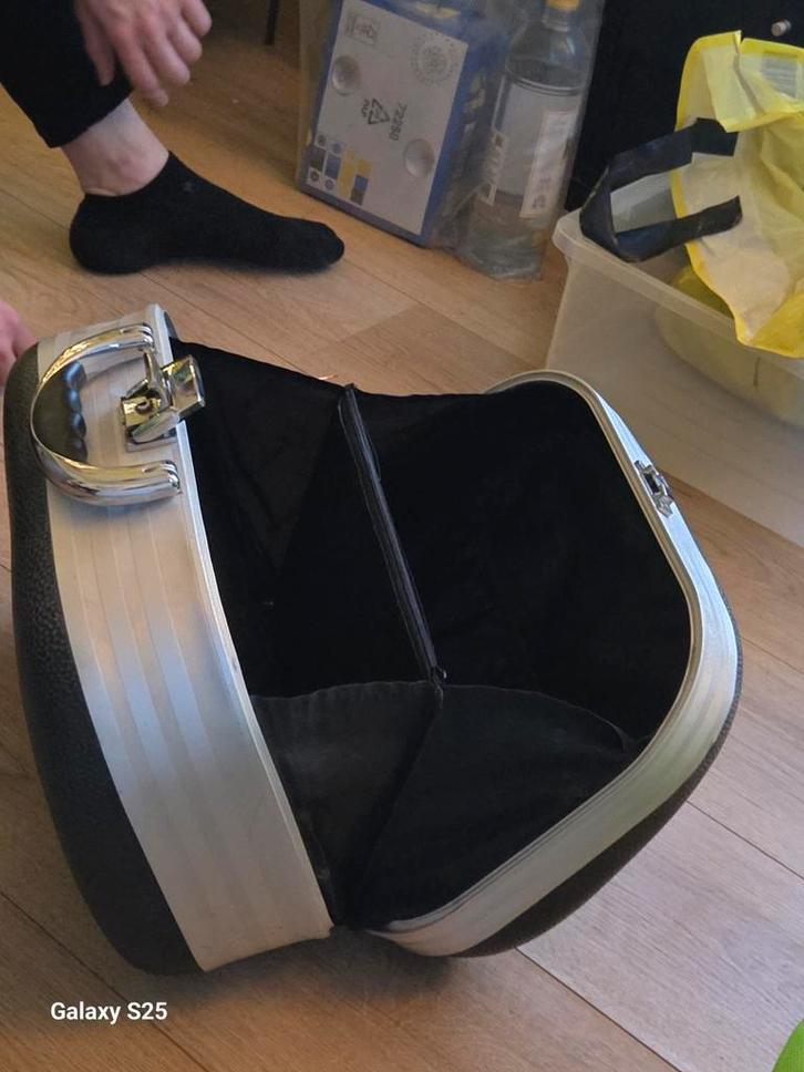 Zwarte Hardcase Make-up Koffer met Slot, Sieraden, Tassen en Uiterlijk, Beautycases, Gebruikt, Hardcase, Zwart, Met slot, Ophalen of Verzenden