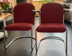 Twee Gispen 413 R Stoelen met Ploeg Stof, Huis en Inrichting, Stoelen, Ophalen, Gebruikt, Twee, Metaal