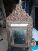 Antieke spiegel met kledingborstels, Antiek en Kunst, Antiek | Spiegels, Ophalen of Verzenden, Rechthoekig, Minder dan 50 cm, Minder dan 100 cm