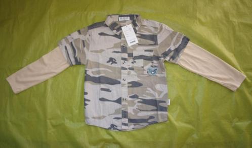 Legerprint Blouse (128-134) nieuw!, Kinderen en Baby's, Kinderkleding | Maat 128, Nieuw, Jongen, Overhemd of Blouse, Ophalen of Verzenden