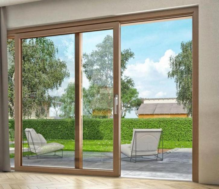 Prachtige Kunstof schuifpui hr++, Doe-het-zelf en Verbouw, Kozijnen en Schuifpuien, Gebruikt, Schuifpui, Kunststof, 225 cm of meer