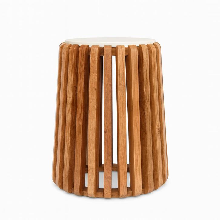 salontafel Dex 47, Huis en Inrichting, Tafels | Salontafels, Nieuw, 75 cm of meer, Minder dan 50 cm, Minder dan 50 cm, Rond, Overige houtsoorten