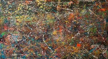 Valera- Kleurrijke abstract- Handgeschilderd- Uniek- XXL beschikbaar voor biedingen