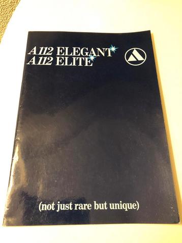 Folder Autobianchi A112 - ELEGANT - ELITE - JUNIOR - ABARTH beschikbaar voor biedingen