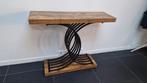 Tafel /side table industrieel, metale poot, Huis en Inrichting, Tafels | Sidetables, Ophalen, 50 tot 100 cm, Nieuw, Industrieel
