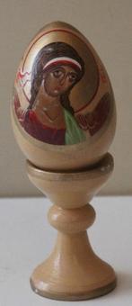 houten ei met icoon, Ophalen of Verzenden, Zo goed als nieuw, Christendom | Katholiek