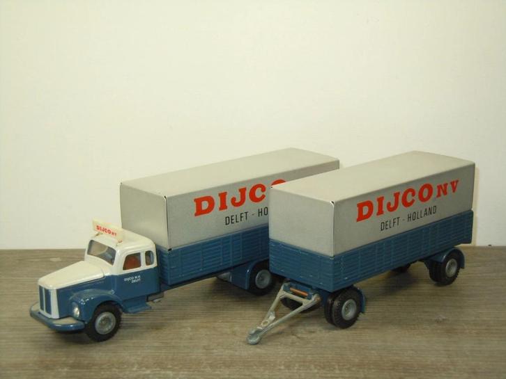 Scania Vabis 76 DIJCO NV Delft - Tekno Holland 1:50, Hobby en Vrije tijd, Modelauto's | 1:50, Zo goed als nieuw, Bus of Vrachtwagen