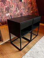 2 Ikea nachtkastjes - zwart, Huis en Inrichting, Slaapkamer | Nachtkastjes, Ophalen, Gebruikt, Minder dan 45 cm, Minder dan 55 cm