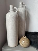 3 vazen creme/ bruin, Huis en Inrichting, Woonaccessoires | Vazen, Ophalen of Verzenden, Zo goed als nieuw, Overige kleuren, Minder dan 50 cm