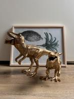 Gouden Dino Decoratie - Intratuin, Ophalen of Verzenden, Zo goed als nieuw, Metaal, Dierenbeeld