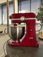 AEG UltraMix keukenmixer watermelon rood red incl accessoire, 4 liter of meer, Ophalen of Verzenden, Zo goed als nieuw, 3 snelheden of meer