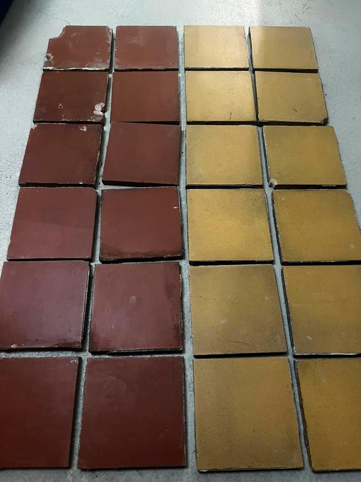 Oude cementtegels, Doe-het-zelf en Verbouw, Tegels, Gebruikt, Vloertegels, Minder dan 20 cm, Minder dan 20 cm, Ophalen of Verzenden