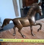Vintage retro koperen brass paard dier in galop, Ophalen of Verzenden