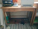 Vintage Houten bureau met een lade, Ophalen, Gebruikt, Bureau