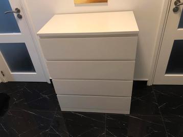 MALM Ikea Ladekast met 4 lades, mat wit, 80x100 cm