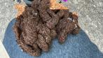 Bruine alpacawol met beige kunststof wol, Ophalen of Verzenden, Zo goed als nieuw
