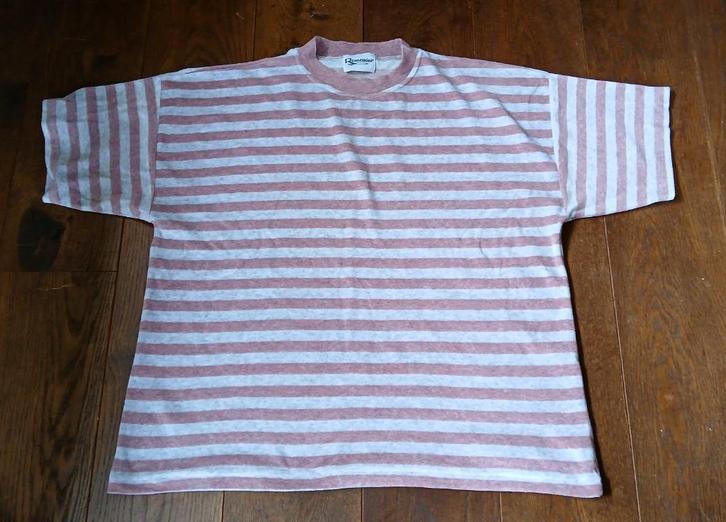 Shirt / t-shirt van zachte stof - zalm - grijs/wit, Kleding | Heren, T-shirts, Zo goed als nieuw, Maat 52/54 (L), Overige kleuren