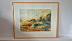 Ton Verstraten "ZT (landschap)" 90x73cm, Olieverf, Ophalen