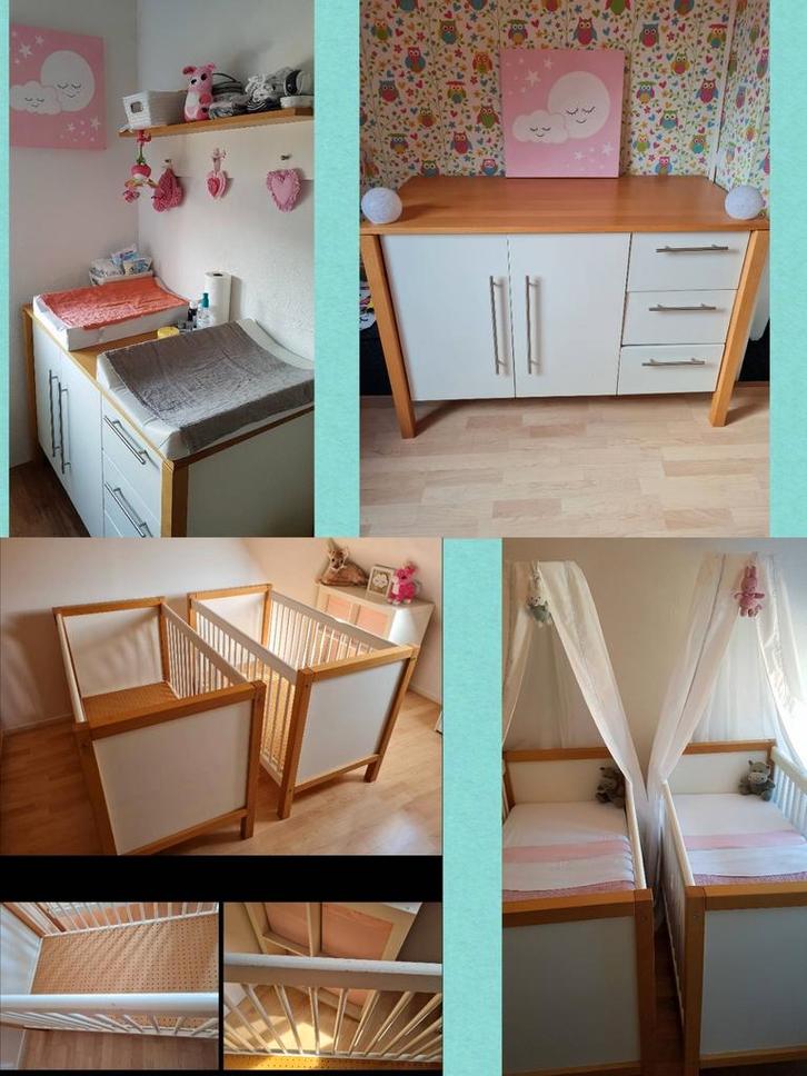 Robuuste tweeling babykamer met extra's, Kinderen en Baby's, Kinderkamer | Complete kinderkamers, Gebruikt, Jongetje of Meisje