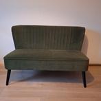 Velours bankje groen, Huis en Inrichting, Banken | Sofa's en Chaises Longues, Ophalen, Gebruikt