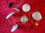 partij vintage lampen: tafellampen hanglampen bureaulampen, Minder dan 50 cm, Gebruikt, Glas, Ophalen
