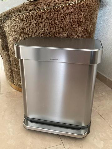 Nieuw Simplehuman Rectangular Prullenbak 30l beschikbaar voor biedingen