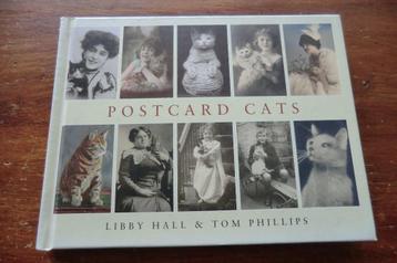 boek - Postcard Cats - Libby Hall & Tom Phillips / katten beschikbaar voor biedingen