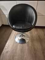 Nette Draaibare en Verstelbare Kappersstoel, Ophalen, Gebruikt, Zwart, Leer