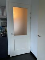 Opdekdeur met glas nieuwbouw, Doe-het-zelf en Verbouw, Deuren en Horren, Ophalen, 215 cm of meer, Binnendeur, Glas