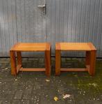 2 grenen bijzettafel, Huis en Inrichting, Tafels | Bijzettafels, Minder dan 55 cm, Gebruikt, Rechthoekig, Ophalen