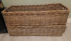 2x lange rieten manden., Huis en Inrichting, Ophalen, Zo goed als nieuw, Rond, Riet