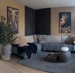 Set van 2 schilderijen in bruintinten - 70x120cm, Antiek en Kunst, Ophalen