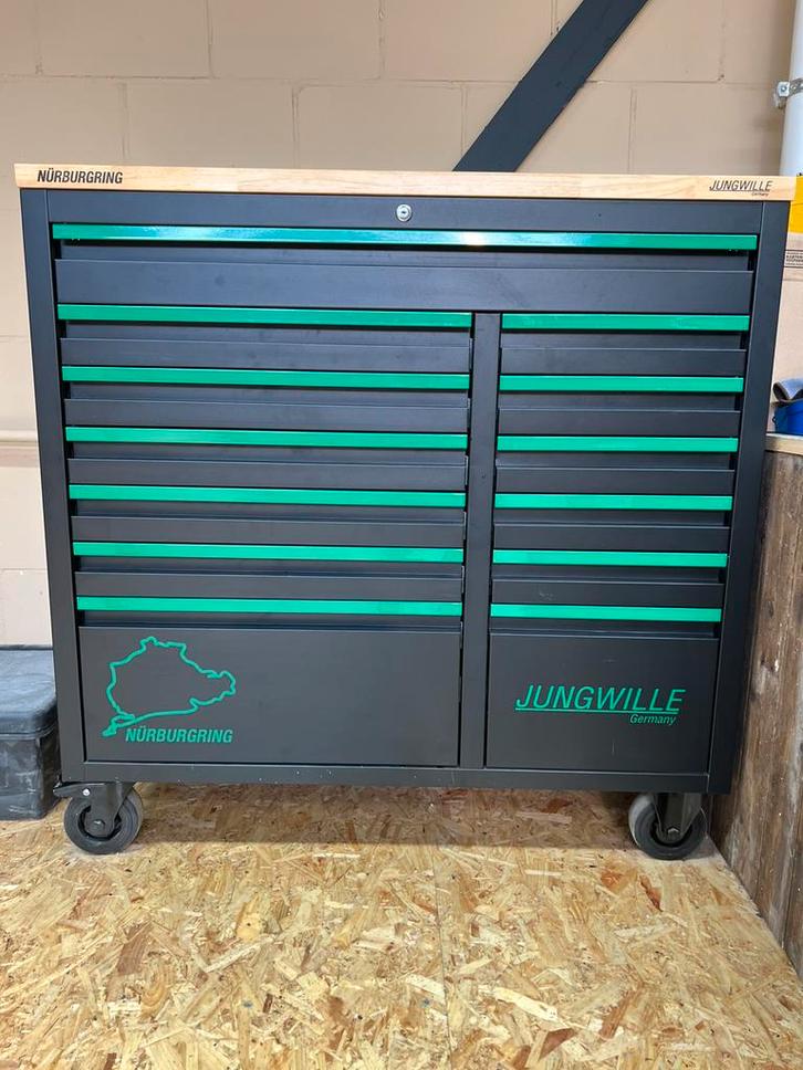 Tka Jungwille gereedschapswagen nieuw incl 248x gereedschap, Doe-het-zelf en Verbouw, Gereedschapskisten, Nieuw, Gevuld, Ophalen