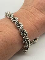 B477 Prachtige massief zilveren rope armband, Ophalen of Verzenden, X, Zilver, Zilver