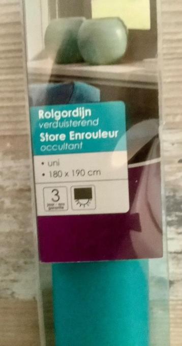 NIEUWE Decosol rolgordijn verduisterend uni Aqua 180x190cm beschikbaar voor biedingen