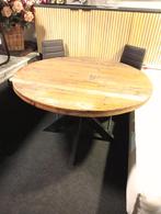 Nieuwe industriële ronde tafel sleeperwood driftwood 130cm, Huis en Inrichting, Tafel eettafel industrieel landelijk luxe hotel sjiek boheems