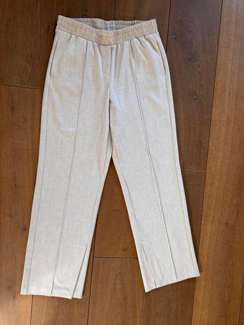 ZGAN YaYa broek in maat 40 lichtgrijs/beige, Kleding | Dames, Broeken en Pantalons, Zo goed als nieuw, Maat 38/40 (M), Grijs, Lang
