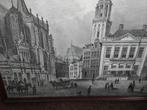 Poster/reproductie vd grote markt zwolle, Antiek en Kunst, Kunst | Tekeningen en Foto's, Ophalen of Verzenden