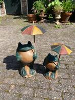 Houten kikkers, Tuin en Terras, Tuinbeelden, Ophalen, Gebruikt, Hout, Dierenbeeld