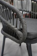 Partij mooie grijze tuinstoelen terrasstoel touw aluminium, Tuin en Terras, Ophalen, Nieuw
