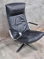Vintage laid back fauteuil conform relaxfauteuil gammelgaard, Ophalen, Minder dan 75 cm, Zo goed als nieuw, Leer