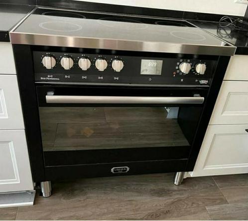 Inductie fornuis 90cm, Witgoed en Apparatuur, Fornuizen, Zo goed als nieuw, Vrijstaand, Inductie, 5 kookzones of meer, 60 cm of meer