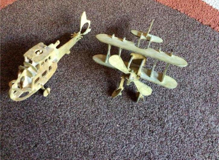 2 Houten Vliegtuigje’s💥was zelfbouwpaketje, Verzamelen, Speelgoed, Zo goed als nieuw, Ophalen of Verzenden