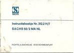 Sachs 50/2 MA NL instructieboekje (7512z), Ophalen of Verzenden, Zo goed als nieuw