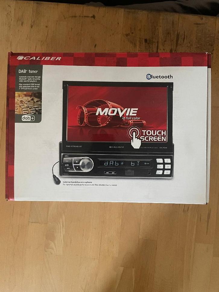 Autoradio met Klapscherm–Bluetooth–DAB+ –USB–SD–AUX–1 DIN, Auto diversen, Autoradio's, Zo goed als nieuw, Ophalen