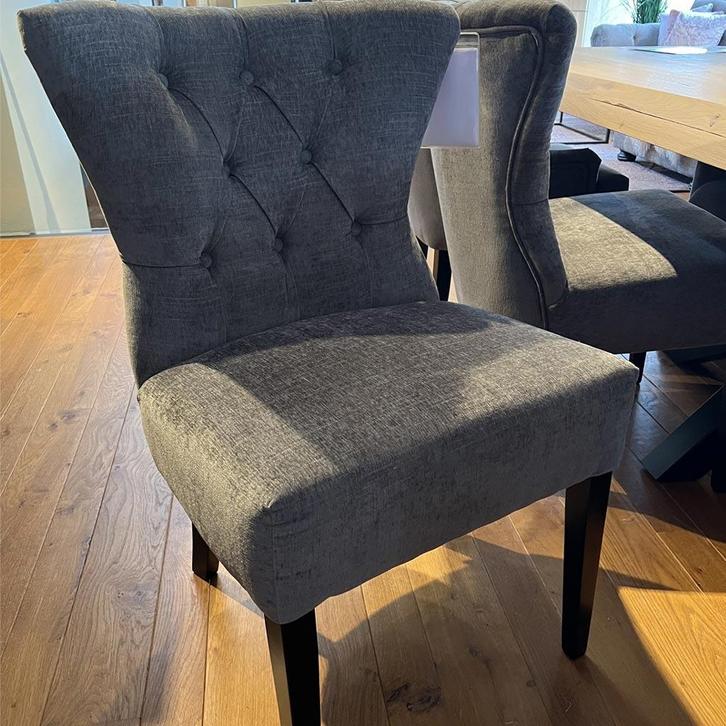 UrbanSofa stoel Aniston in Charcoal, Huis en Inrichting, Stoelen, Nieuw, Twee, Hout, Stof, Overige kleuren, Ophalen of Verzenden