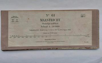 61O stafkaart uit 1938 Maastricht De Maas Tongeren Limmen beschikbaar voor biedingen